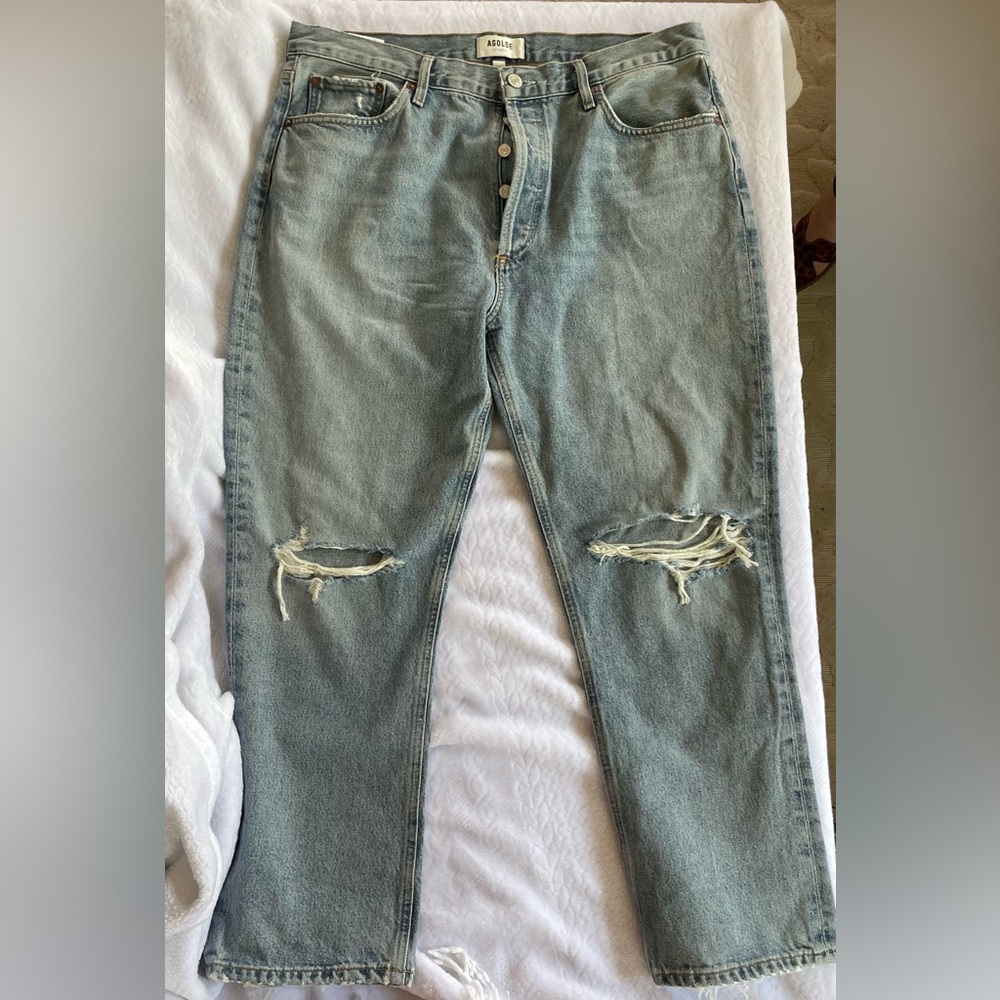 Agolde Riley High Rise Straight Crop